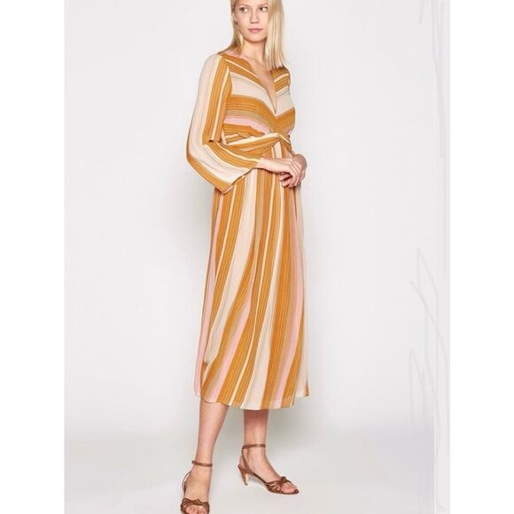 NEW Joie Women’s 4 Andraya Striped Silk Dress - Picture 2 of 4